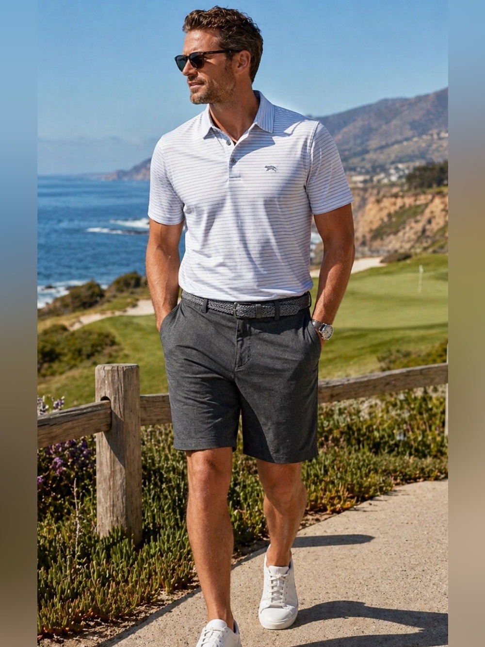 (2 Pair ) Nicklaus Mens Golf Shorts Bundle Gray &Charcoal Stretch Casual Size 34